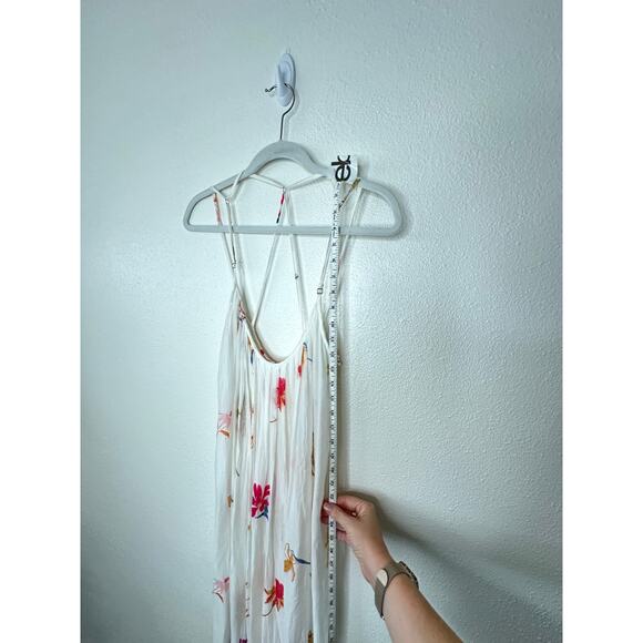 Lovestitch White Mimi Floral Print Sleeveless Scoop Neck Cross-Back Maxi Dress - Picture 8 of 14